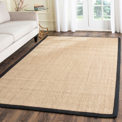 Natural Fiber NF141 Power Loomed Indoor Area Rug - Maize/Black - 5'x8' - Safavieh