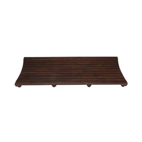 Signature Hardware 949677 Huan Teak Bathroom Floor Mat - Wood