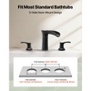 VEVOR Roman Tub Faucet, 3 Hole Waterfall Bathtub Faucet, Zinc Alloy Bath Tubs Faucets Set with 2 Handles, Deck Mount Bath Tub Faucets Set, Black - 4 of 4