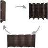 Sevobal Partitions and Room Dividers 8-Panel Foldable Wooden Partitions Folding Privacy Screens for Office and Living, Brown, 142"*17.7"*70.8" - 4 of 4