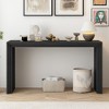Lyngins Modern Entryway Table, Unique Striped Paulownia Veneer Console Table, Easy Assembly, Sofa Table for Living Room, Foyer, Entryway - 2 of 4