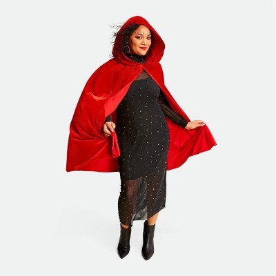 Adult Velvet Red Cape Halloween Costume One Size Fits Most - Hyde and EEK! Boutique™