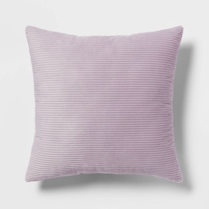 Square Plush Corduroy Decorative Throw Pillow - Room Essentials™, 1 of 5