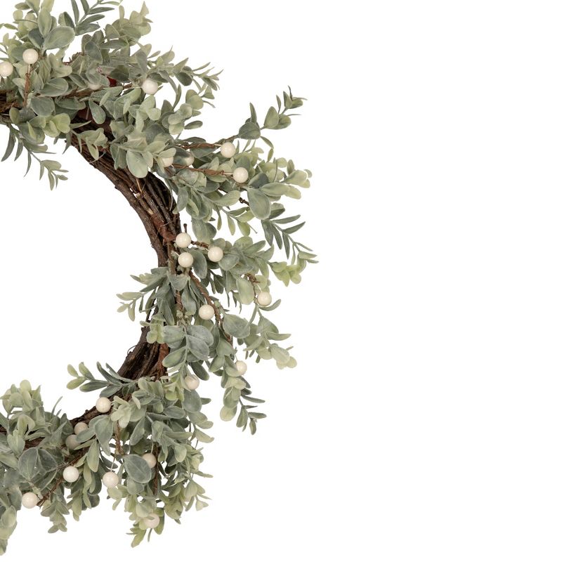 Northlight Real Touch™️ Berry and Eucalyptus Christmas Wreath - 18" - Unlit, 4 of 7