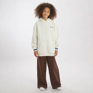 Champion Girls' Oversized Graphic Fleece Hoodie - Off-White : Target