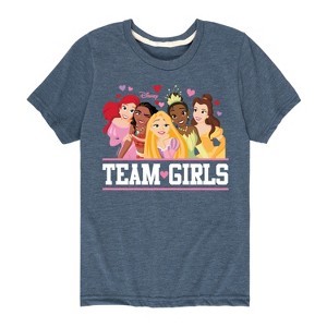Girls' - Disney Princess - Team Girls Short Sleeve Graphic T-Shirt - 1 of 4