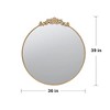 Cesicia 36" x 39" Round Mirror, Wall Mounted Mirror with Metal Frame for Bathroom Living Room - 4 of 4