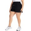 Women's Plus Size Athletic Shorts High Waist Workout Running Lounge Casual Yoga Shorts with Pockets - 2 of 4