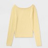 Women's Slim Fit Long Sleeve Round Neck T-Shirt - Wild Fable™ - 4 of 4