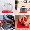 Itopfox Silicone Trivets for Hot Pots & Pans, 4PCS Multipurpose Heat Resistant Mats, Non-Slip Kitchen Counter Protectors for Hot Dishes (Red) - 4 of 4