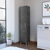 GlasFlength Decorative Storage Cabinets Modern Accent Storage Cabinet with 1 Door Free standing Cabinet for Living Room, Gray, 11.7"*15.7"*70.8" - 2 of 4