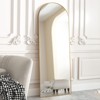 21" x 64" Full Length Arched Floor Mirror, Black/Gold-HOMLUX: Freestanding Design, Metal Frame - 3 of 4