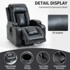 ChicFurnit Living Room Chair Arm Accent Chair 350 LBS Power Lift Recliner with Massage Heat USB Ports Cup Holders Chair for Living Room, Black/Brown - 2 of 4