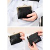 Clotth Women’s Vintage RFID Bifold Wallet - Compact Slim Design with Zipper Coin Pocket & Kiss Lock,PU Leather for Daily Use & Travel - 4 of 4
