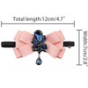 INSPIRE CHIC Women's Satin with Blue Rhinestone Bow Tie One Size Pink - 2 of 4