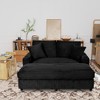 GDFStudio Alkrista 64"W Oversized Corduroy Upholstered Chaise Lounge Chair with Power Outlet and USB Ports - 2 of 4