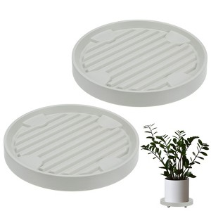 Unique Bargains Indoor Outdoor Durable Rolling Plant Stand with Wheels 2 Pcs - 1 of 4