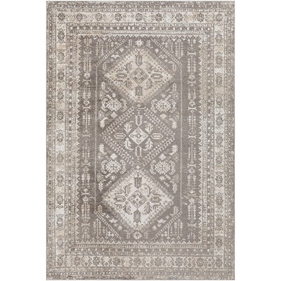 Livabliss 7'10"x10' Lavadora Traditional Machine Washable Rug Dark Brown: Pet Friendly Flatweave Polyester