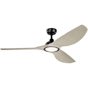 Kichler 65" Imari Black LED Ceiling Fan with White Walnut Blades - 1 of 3