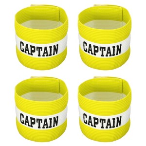 Unique Bargains Adjustable Elastic Soccer Team Training Captain's Armband 4 Pcs - 1 of 4