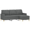 vidaXL Sofa with Footstool Upholstered Armchair Living Room 3-Seater Fabric - 3 of 4