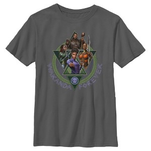 Boy's Black Panther: Wakanda Forever Character Portrait Triangles T-Shirt - 1 of 4