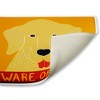 Stupell Industries Beware Of Dog Greeting Printed Plush Bath Mat And Bath Rug, Design By Stephen Huneck, 18"X30" - 2 of 4