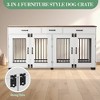 Dog Crate Furniture with Storage, Indoor Wooden Dog Kennels, with Drawers and Dividers, Double Dog Crate Furniture, Side Table Dog Crates - 4 of 4