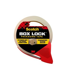 Scotch Box Lock Shipping Tape 1.88in x 54.6yd: Clear Packing & Moving Tape for Boxes, 1966in Length - 1 of 4