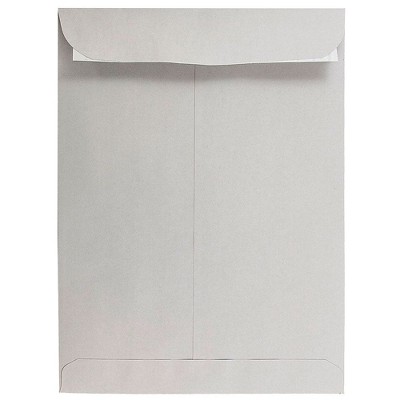 JAM Paper 9 x 12 Open End Catalog Envelopes w/Peel and Seal Closure Light Grey 12931115A