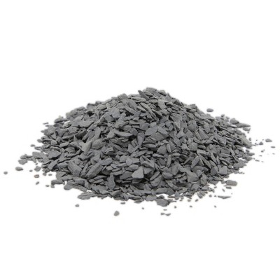 Bright Creations 2lb Natural Slate Rocks for Aquarium, Fairy Mini Garden, Reptile Enclosure, 0.25 in, Grey