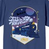 Polar Express All Aboard Train Art Crew Neck Short Sleeve Navy Women's T-shirt - 2 of 3