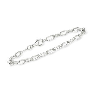 Ross-Simons Solid Sterling Silver Paper Clip Link Bracelet - 1 of 4