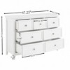 Modern 7 Drawers Dresser 7 Drawers Cabinet,Chest of Drawers Closet Organizers and Storage Clothes Storage Drawers Cabinet for Living Room - 3 of 4