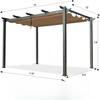 VisioGear Canopies and Gazebos, Outdoor Gazebos with Retractable Pergola, Gazebo Pavilion for Garden, Brown, 156"*120"*93.6" - 2 of 4