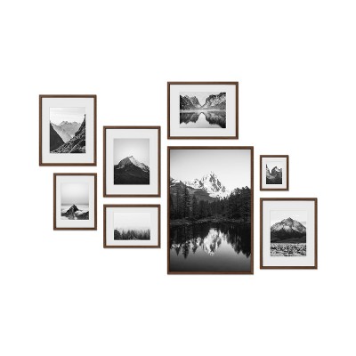 Haus and Hues Rye Gallery Wall Frame Set with Real Glass and Mat