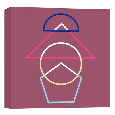 16" x 16" Pink 4 Shapes III Decorative Wall Art - PTM Images