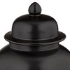 Dahlia Studios Alfano 15" High Onyx Black Ceramic Ginger Jar Urn with Lid - 3 of 4