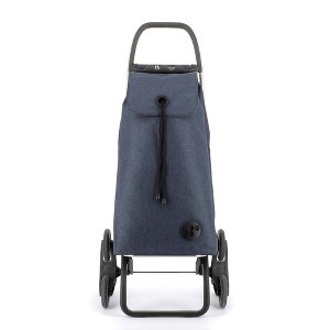 Rolser I-Max Tweed 6 Wheel Stair Climber Foldable Shopping Trolley Navy - 1 of 4