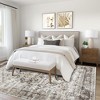 Machine Washable Area Rug Living Room Vintage Medallion Carpet Distressed Rugs for Bedroom - 2 of 4