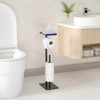 LunaLulinlk Toilet Paper Holder Stand with Top Storage Shelf, Black Toilet Paper Roll Holder Free Standing - 2 of 4