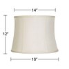 Imperial Shade Creme Classic Medium Drum Lamp Shade 14" Top x 16" Bottom x 12" High (Spider) Replacement with Harp and Finial - 4 of 4