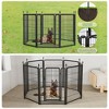 Akoasm 52.40 inch 8 Panels 40" Height Heavy Duty Dog Fence Puppy Pen-White - 4 of 4