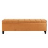NicBex 50 Inch Storage Ottoman Bench Modern Velvet Bench with Button-tufted Waffle Design for Living Room, Bedroom, Entryway - 2 of 4