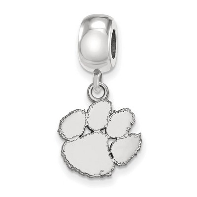 Black Bow Jewelry Sterling Silver Clemson Tigers NCAA Bead Charm