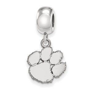 Black Bow Jewelry Sterling Silver Clemson Tigers NCAA Bead Charm - 1 of 4