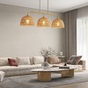 KAISITE Rattan Shade 3-Light Pendant Light - 3 of 4