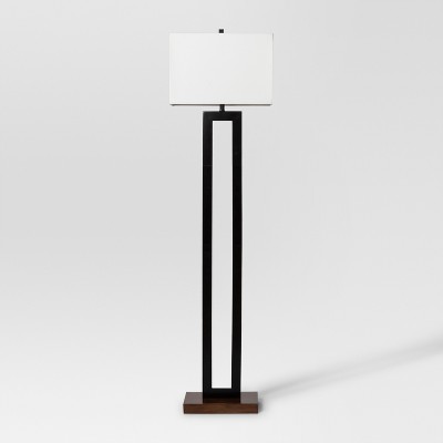 tall black floor lamp