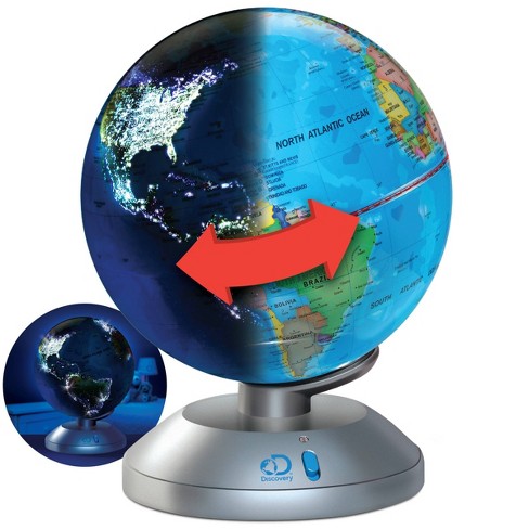 8" Illuminated World Globe Up-to-date W/ Built-in LED Night Kids Christmas Gifts 