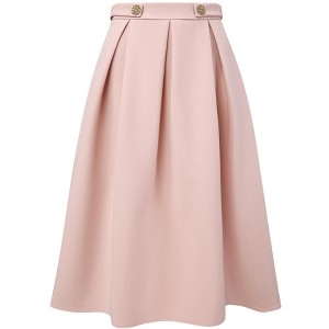 INSPIRE CHIC Women's Summer Causal Elegant Pleated Hem Work 2026 A-line Midi Skirts - 1 of 4